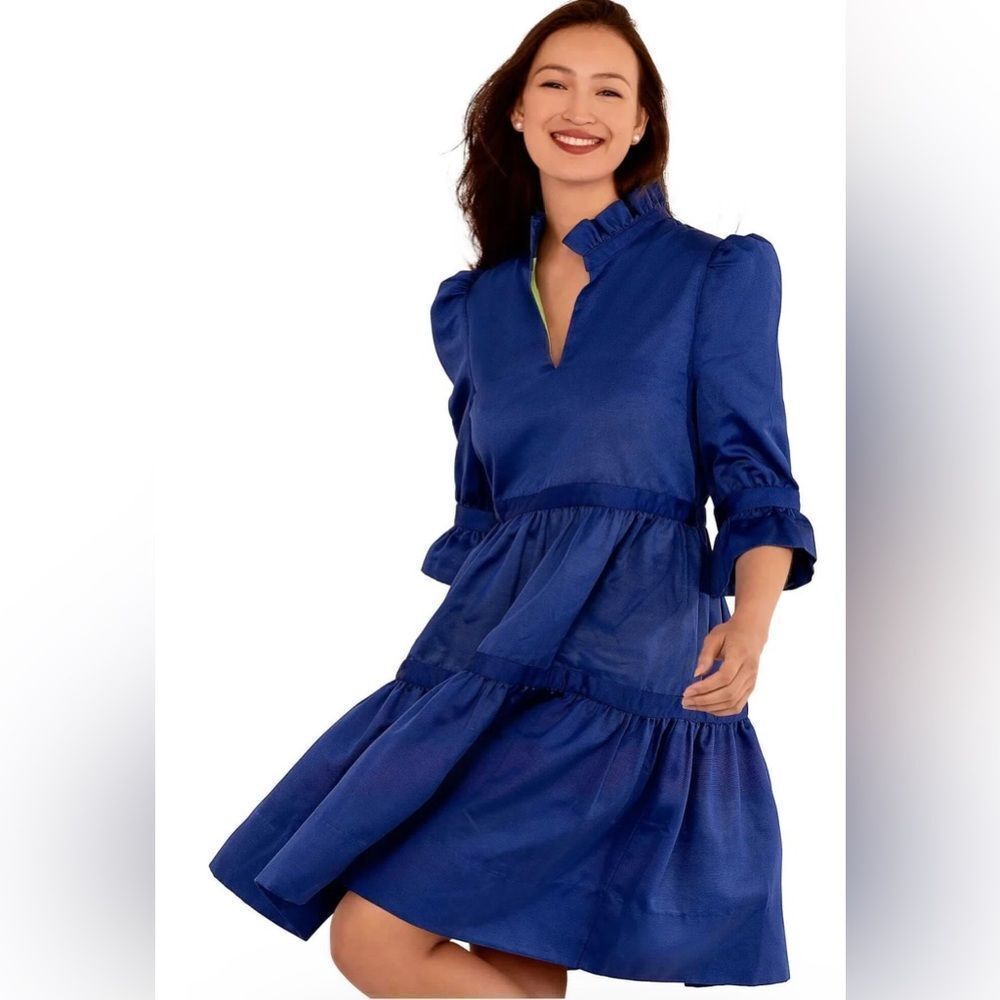 NWOT Gretchen Scott Designs Royal Blue Long Sleeve Dress
